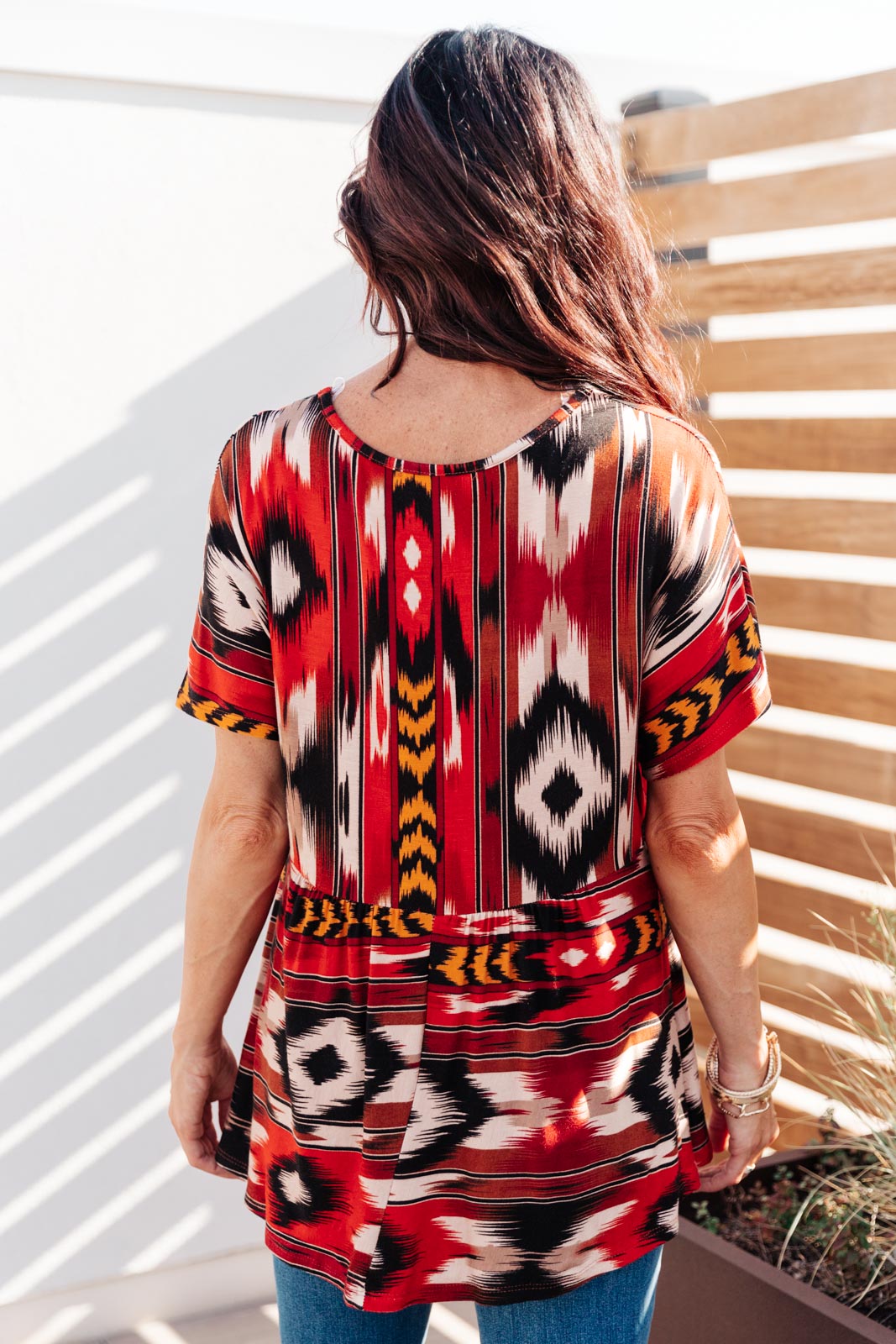 Abstract Aztec Top