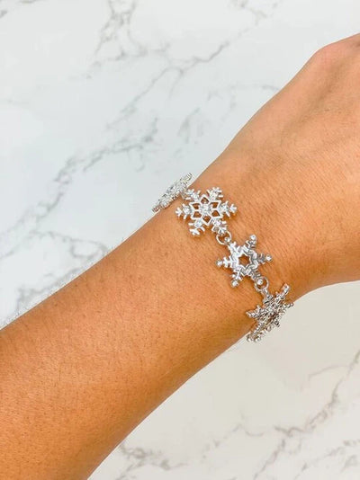 PREORDER: Rhinestone Snowflake Magnetic Bracelet