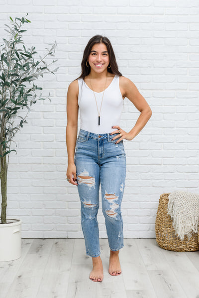 Florence High Waist Destroyed Boyfriend Jeans