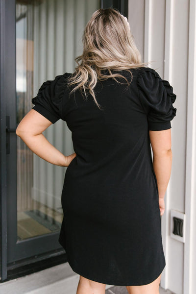 All in The Sleeve Dress in Black