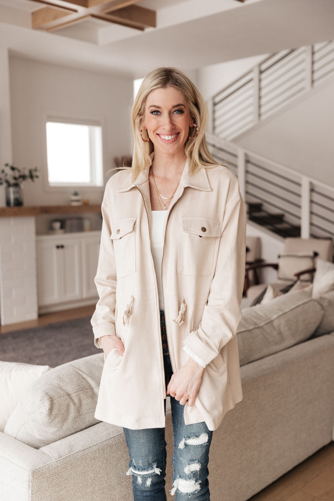 Aniston Everyday Jacket In Ivory