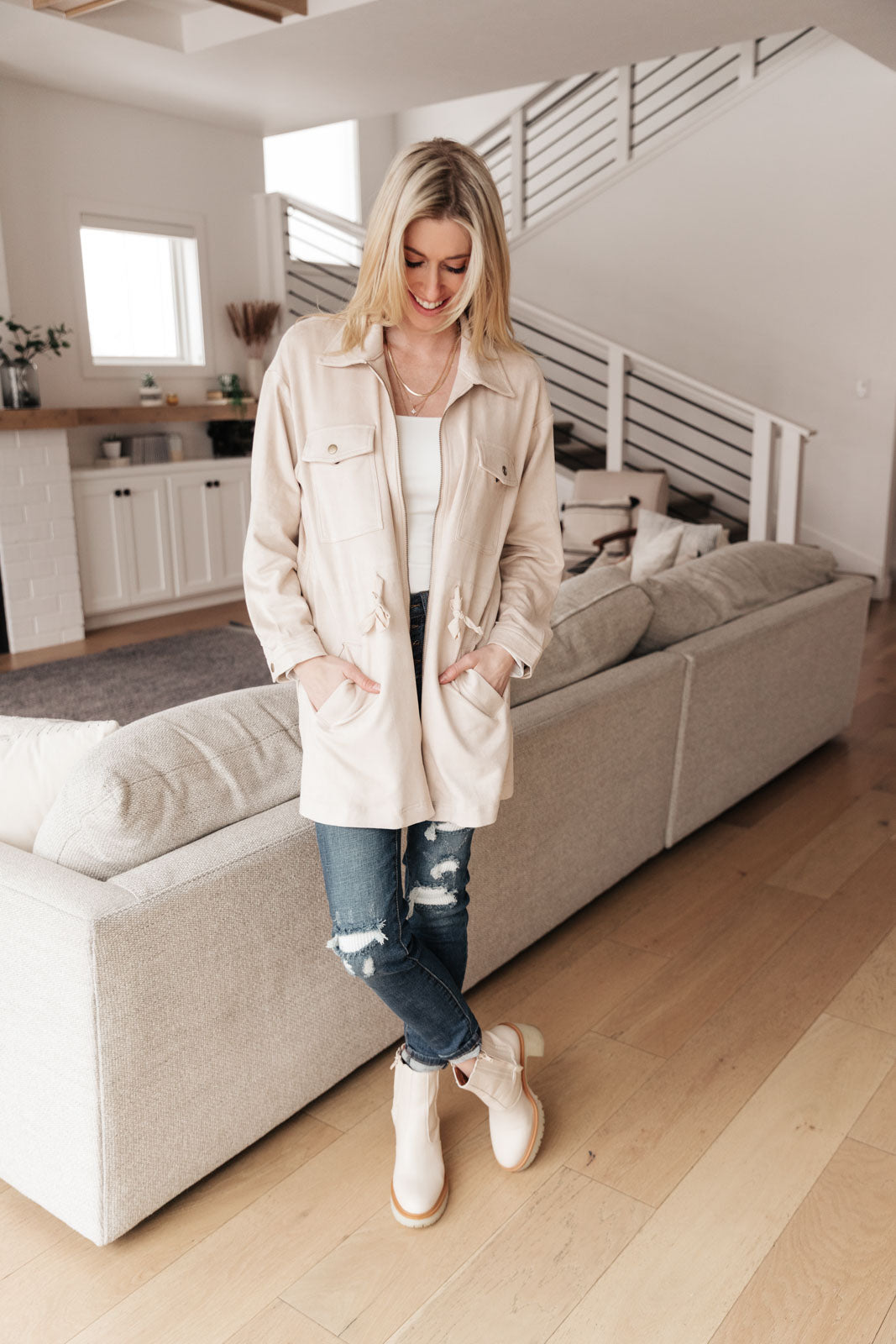 Aniston Everyday Jacket In Ivory