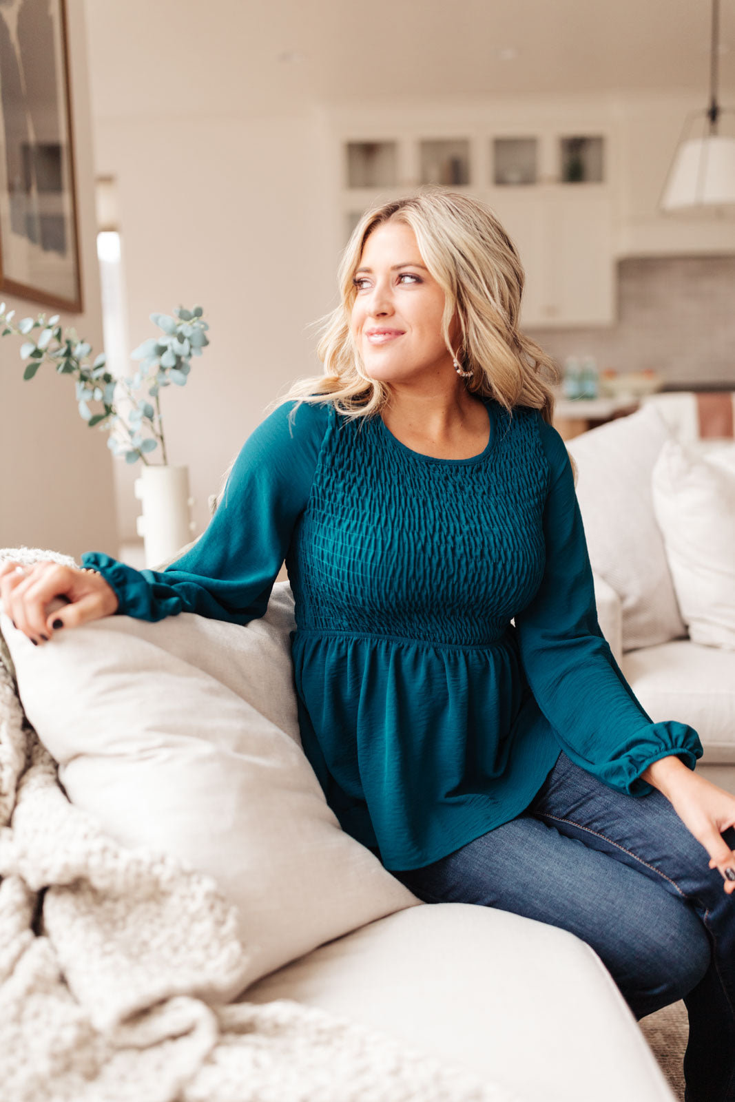 Annalise Top In Deep Teal