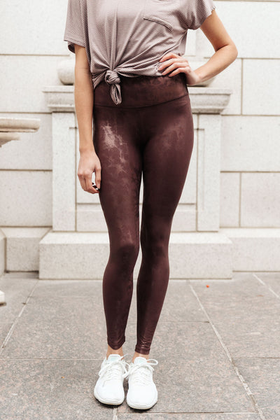 Ava Leggings In Burgundy