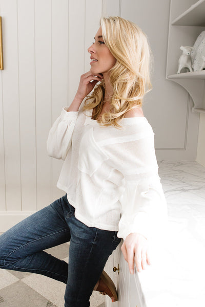 Bellissimo Draped V-neck Sweater