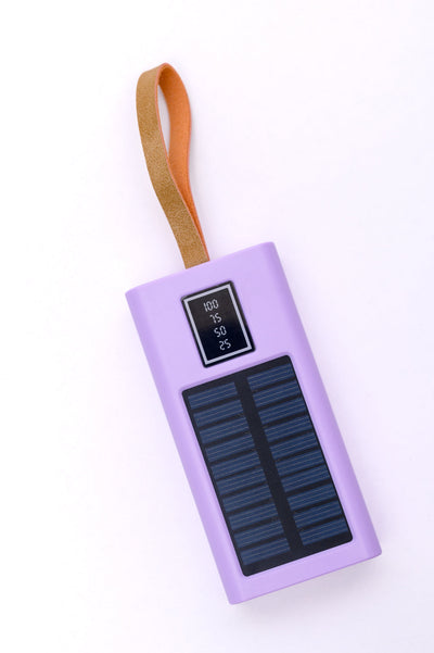 Best Life Solar Powered Portable Charger in Purple