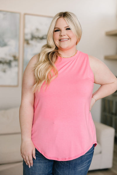 Can’t Wait for Spring Hi-Lo Sleeveless Top in Pink