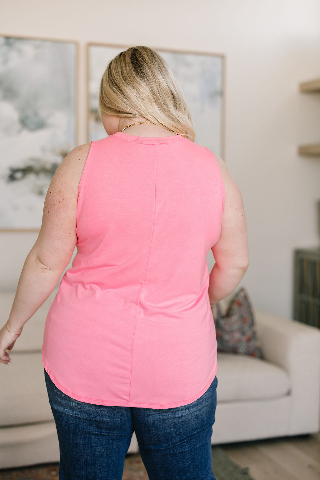 Can’t Wait for Spring Hi-Lo Sleeveless Top in Pink