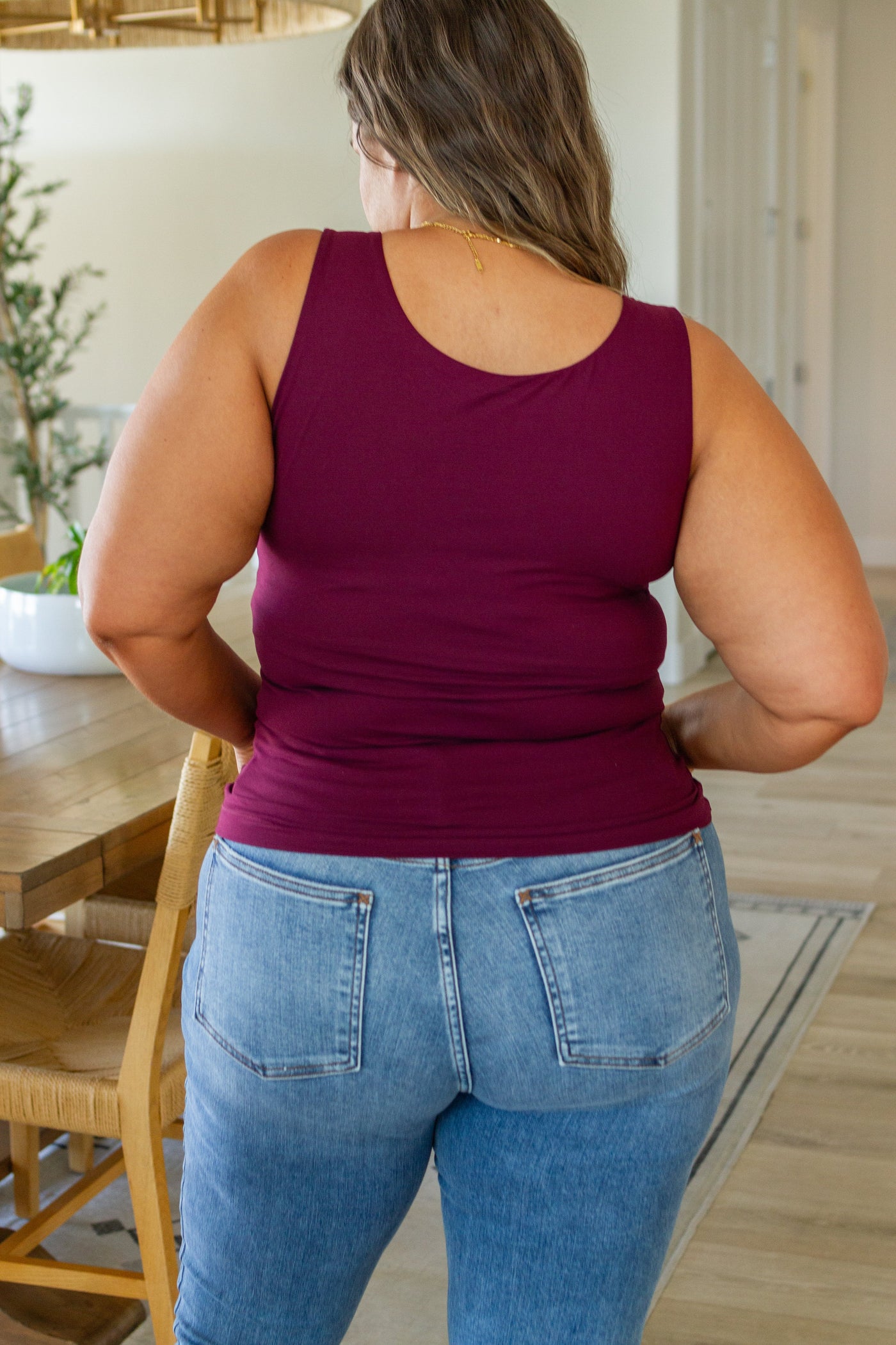 Casual But Cool Tank in Burgundy