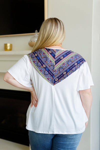 Casually Boho Keyhole Neckline Top