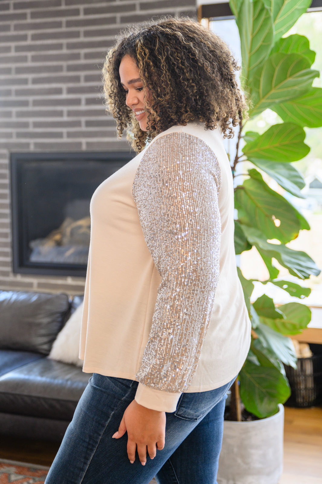 Center of Attention Blouse in Cream