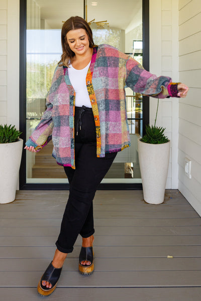 Nothing But Adventure Plaid Cardigan