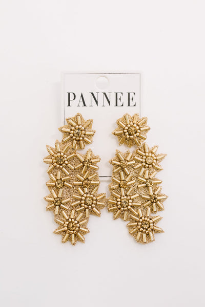 Christmas Bow Beaded Statement Earrings