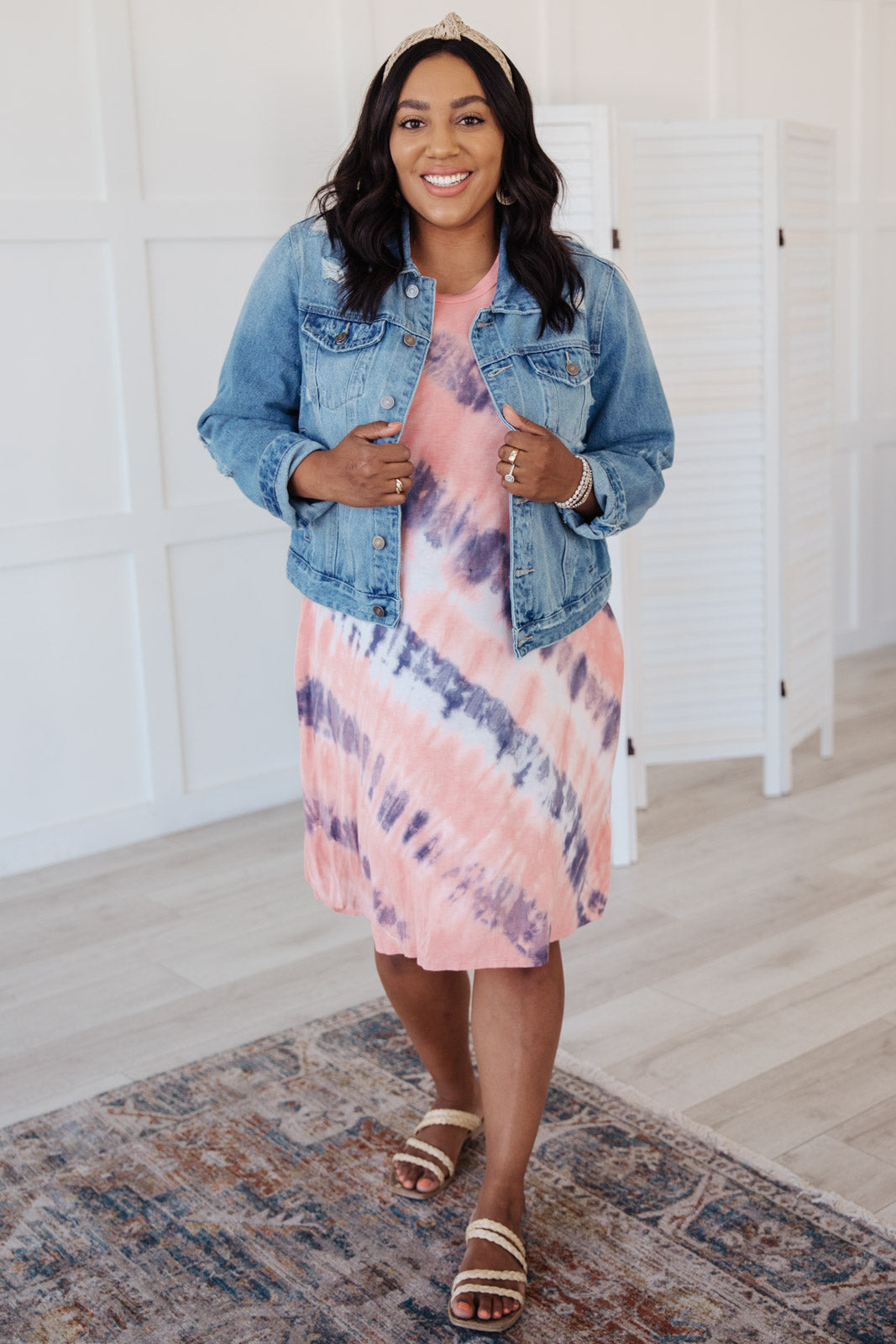 Coral Arches Tie Dye Dress