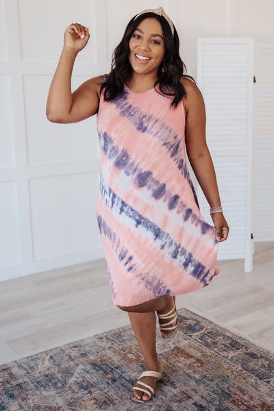 Coral Arches Tie Dye Dress