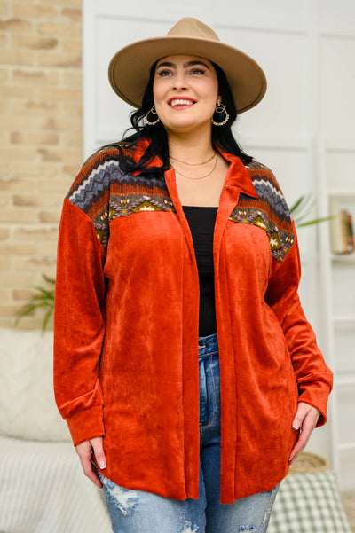 Cozy Cabin Days Sweater in Burnt Orange