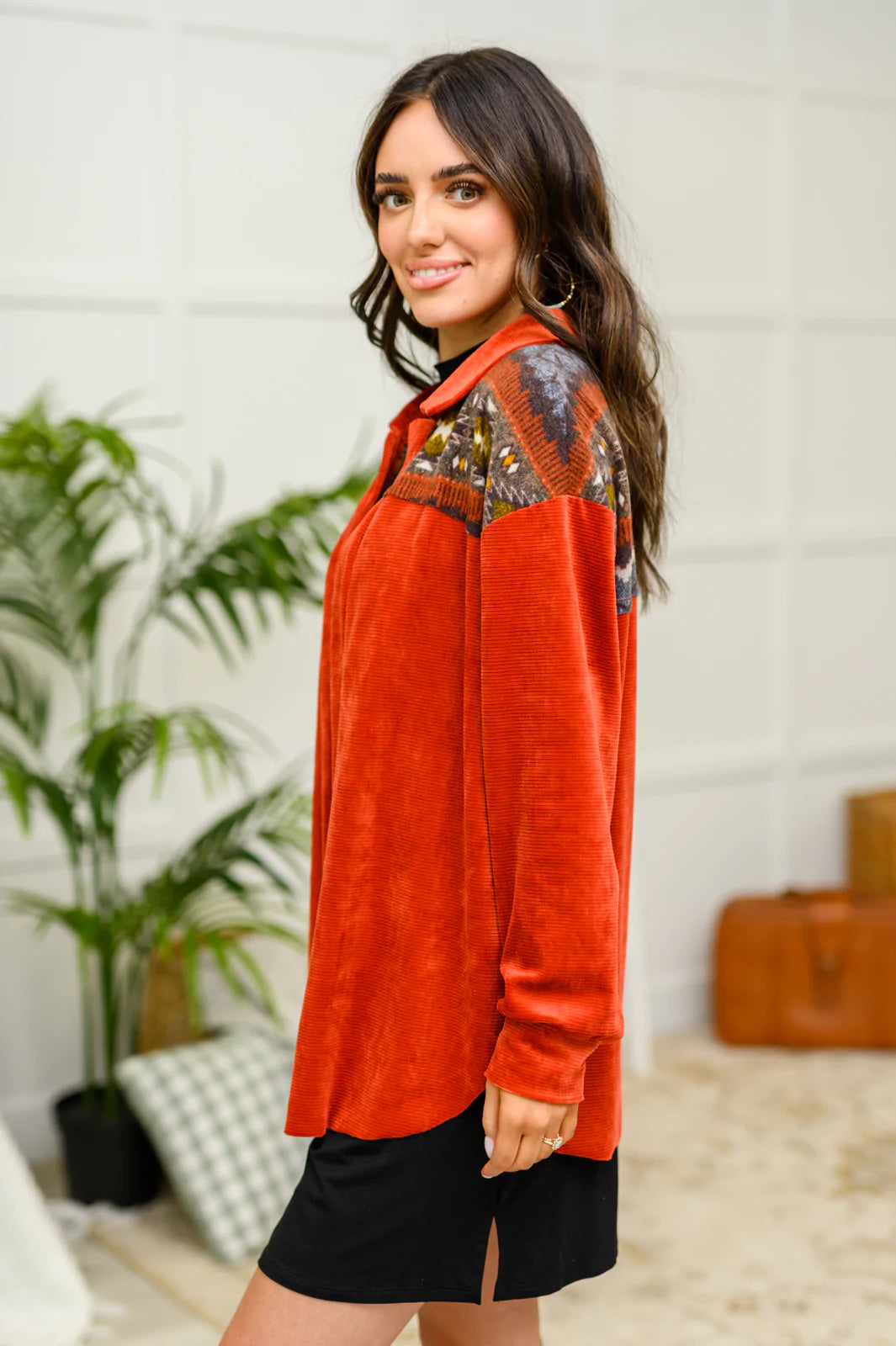 Cozy Cabin Days Sweater in Burnt Orange