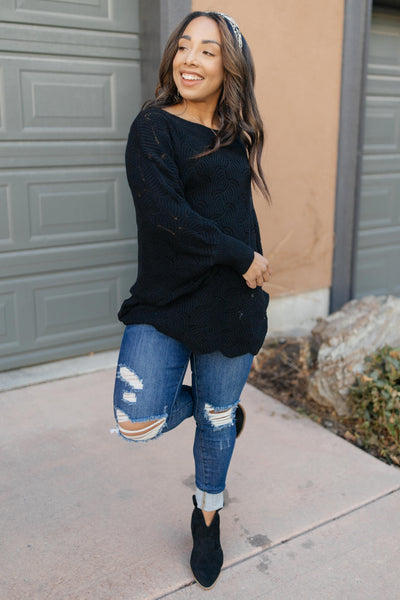 Designed For Details Sweater in Black