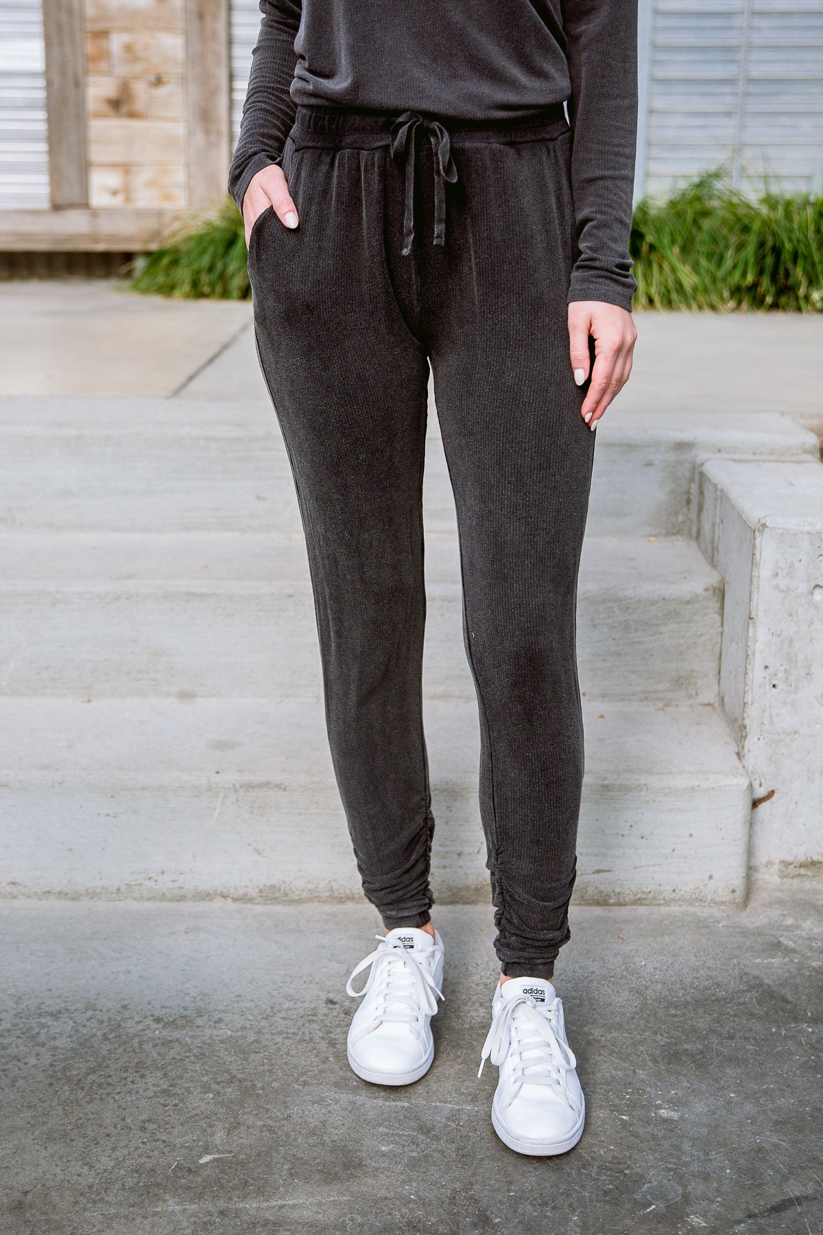 Essential Lounge Joggers In Black Lava