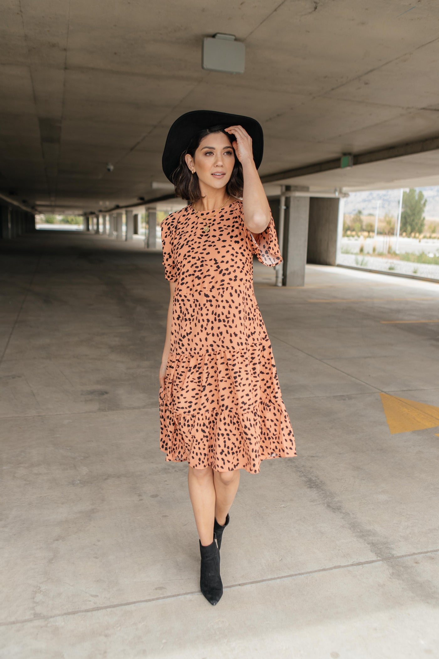 Fall Fancy Tiered Dress In Sunrise