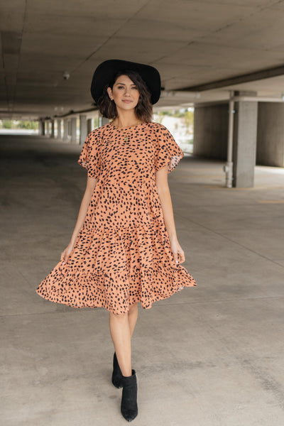 Fall Fancy Tiered Dress In Sunrise