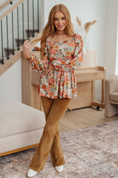 Fall For Florals Babydoll Top