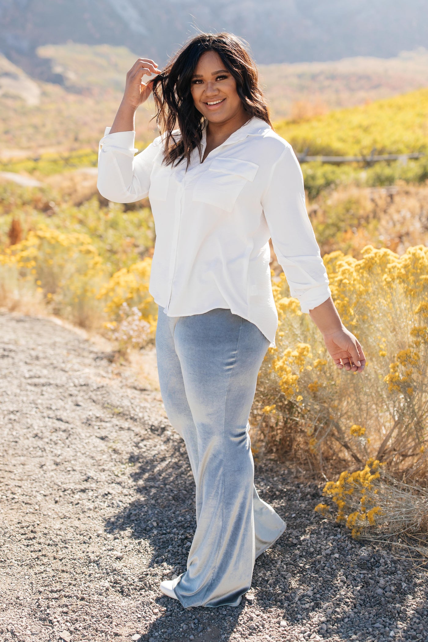 Get Your Groove On Velvet Bell Bottoms