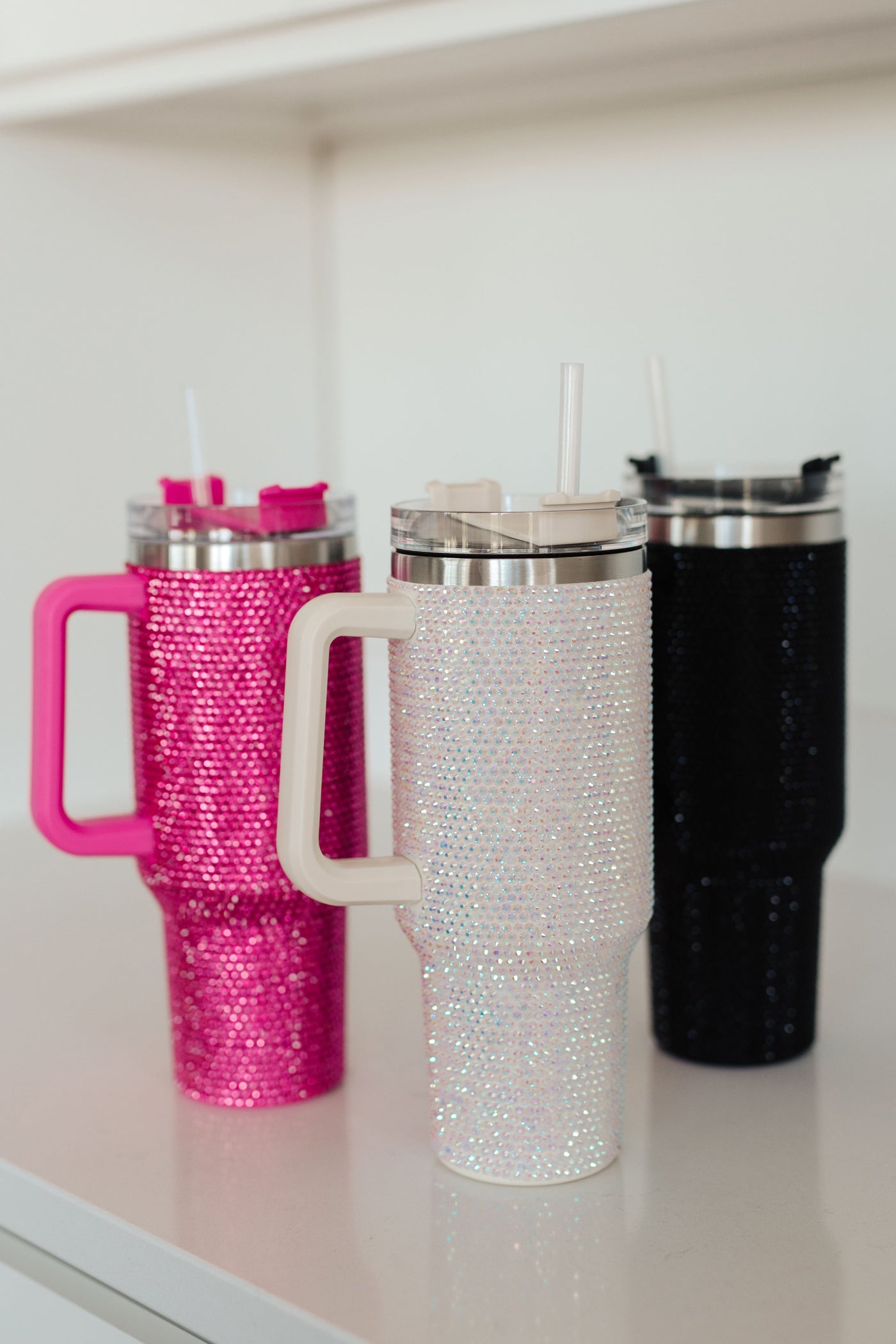 Glam Girl 40 oz Rhinestone Tumbler in Black