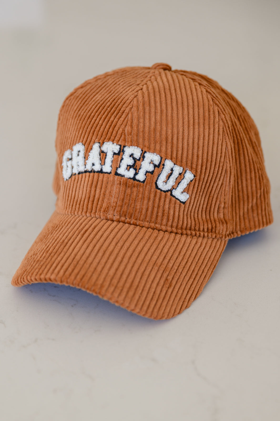 Grateful Corduroy Baseball Cap In Brown