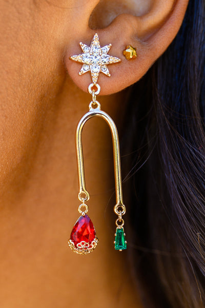 Holiday Star Drop Earrings