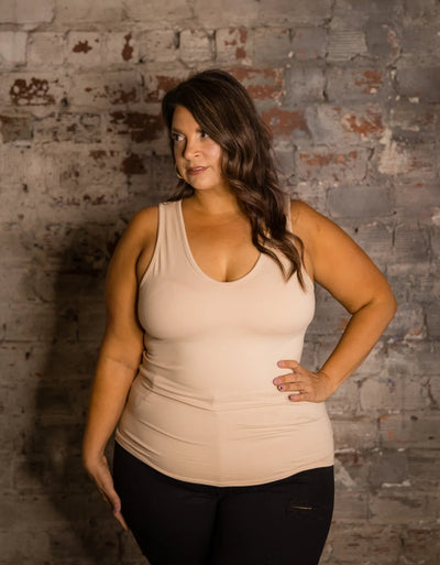 PREORDER: V-Neck Brami Tank in Marsala