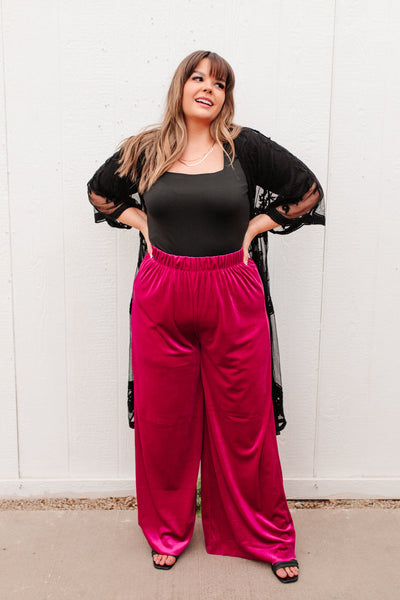 Cleo Velvet Wide Leg Pants