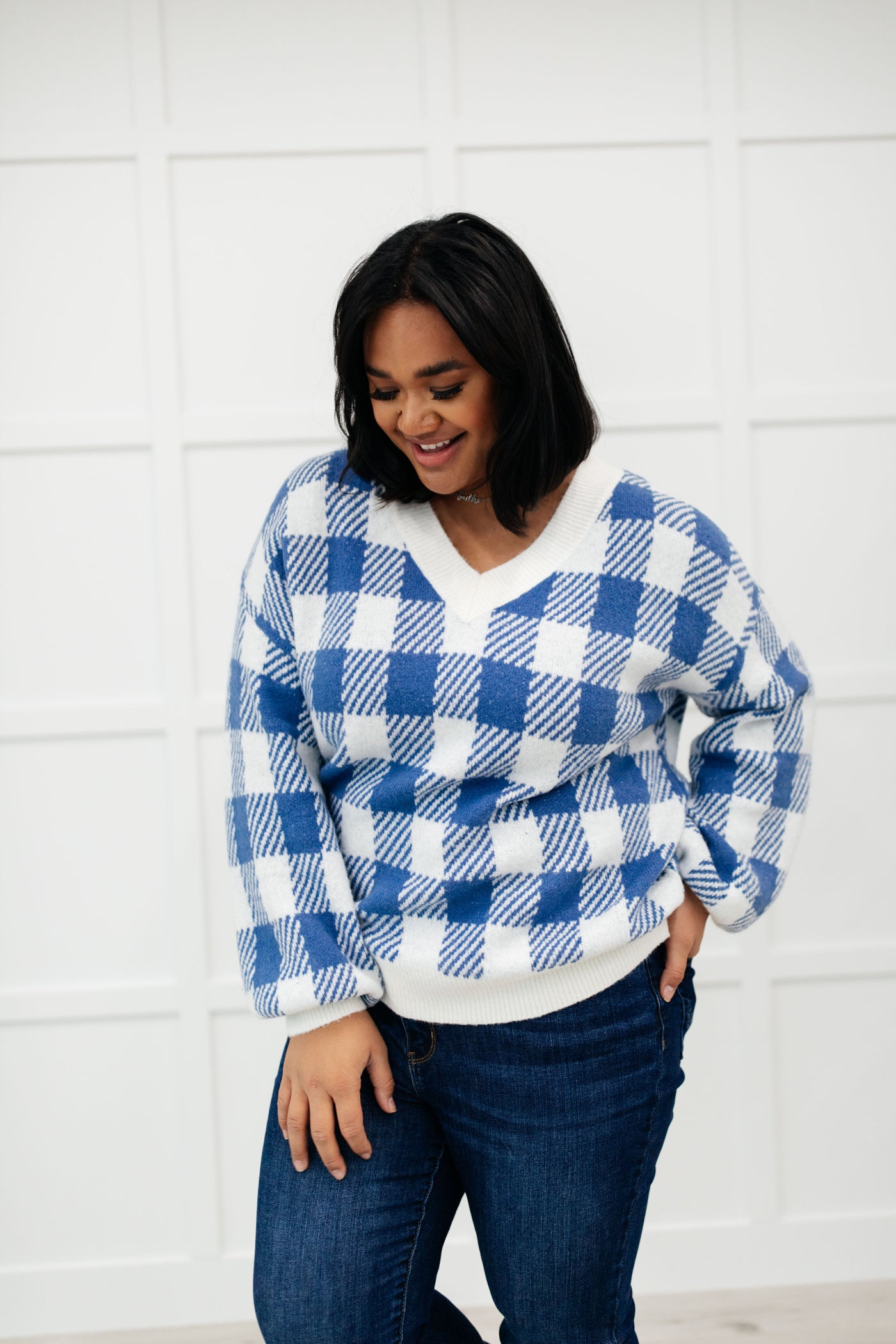 It's Picnic Day Sweater in Blue