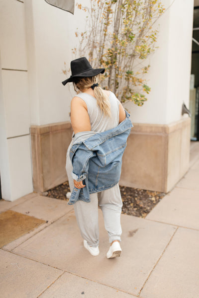 Jump In Jumpsuit In Heather Gray