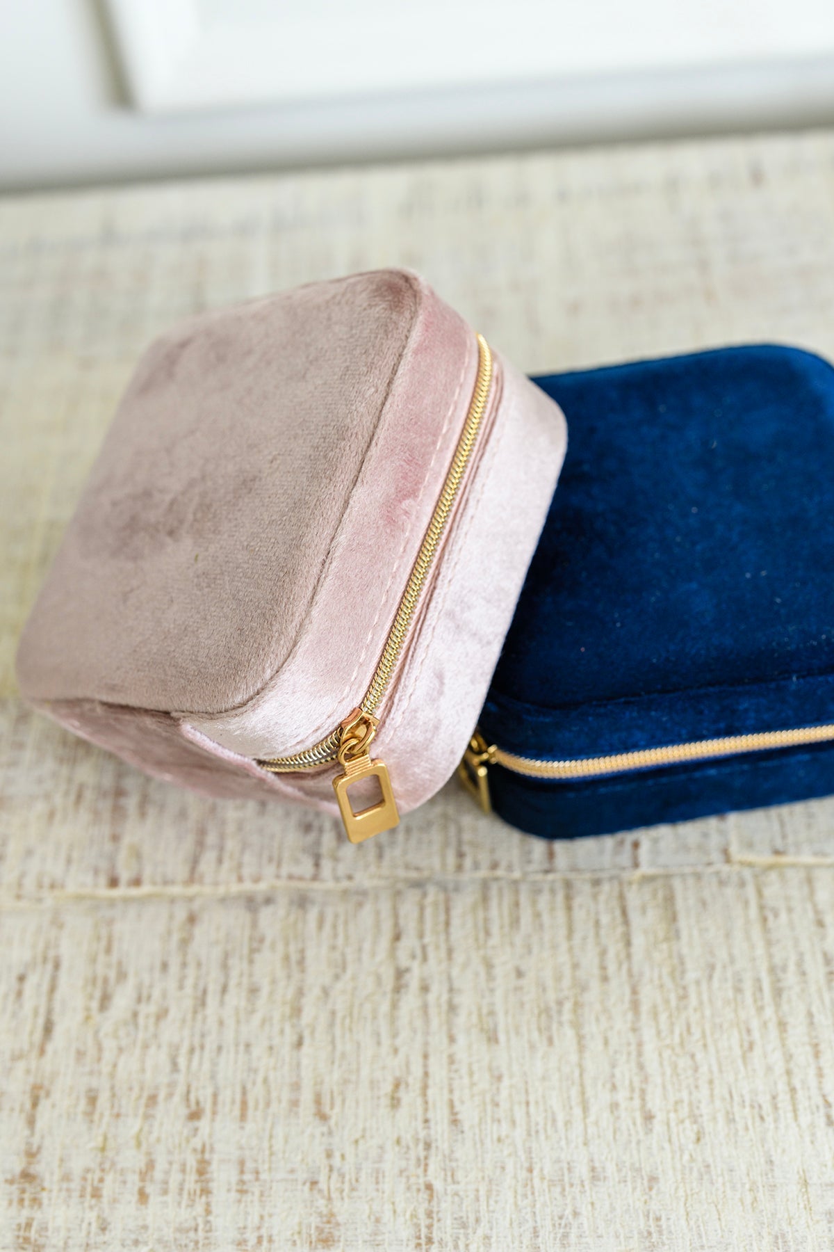 Kept and Carried Velvet Jewelry Box in Pink