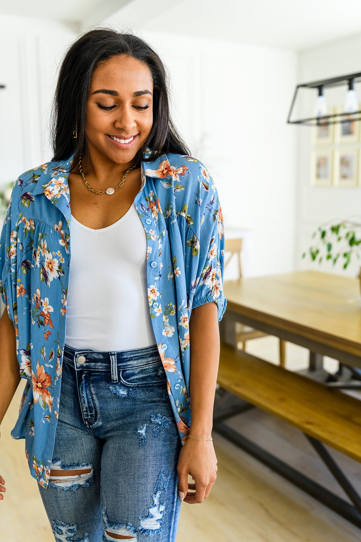 Lanikai Floral Button Down