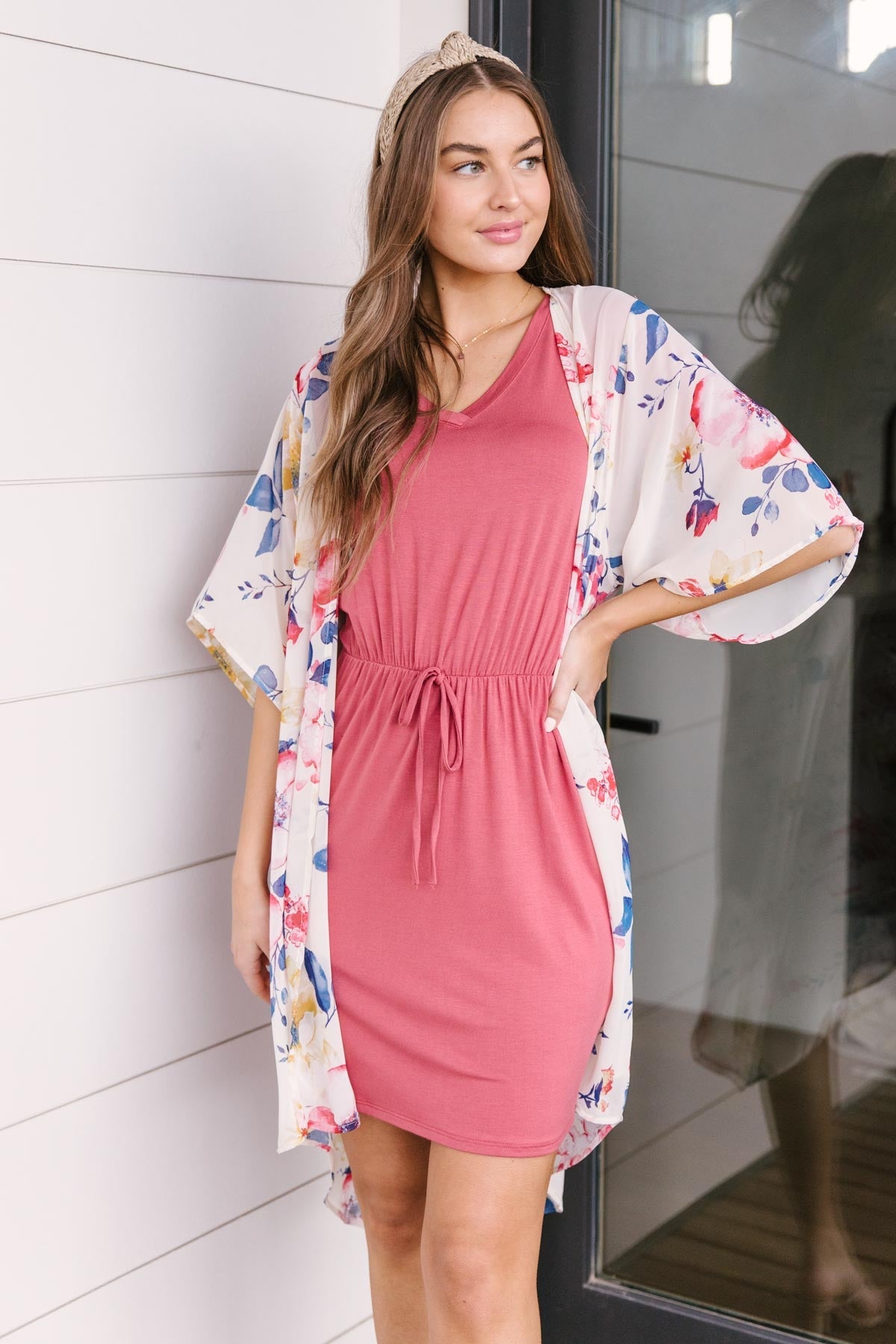 Cute Comfort Dress In Terracotta