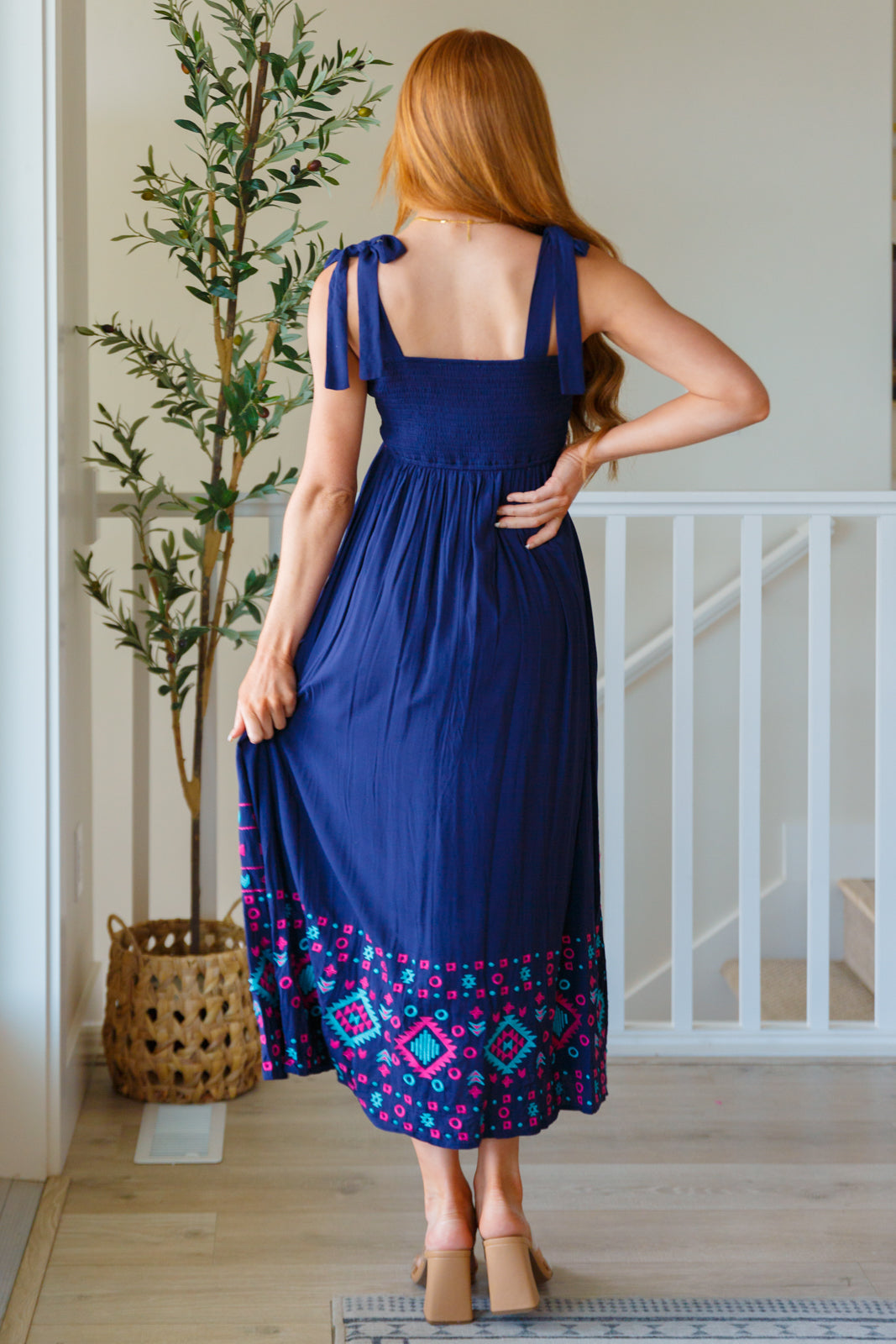 Midnight Magic Embroidered Maxi Dress