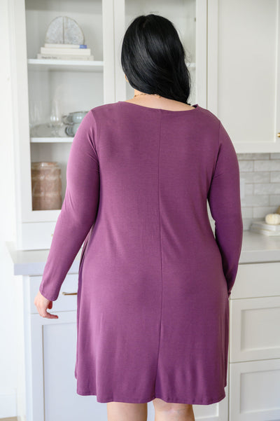 Most Reliable Long Sleeve Knit Dress In Plum