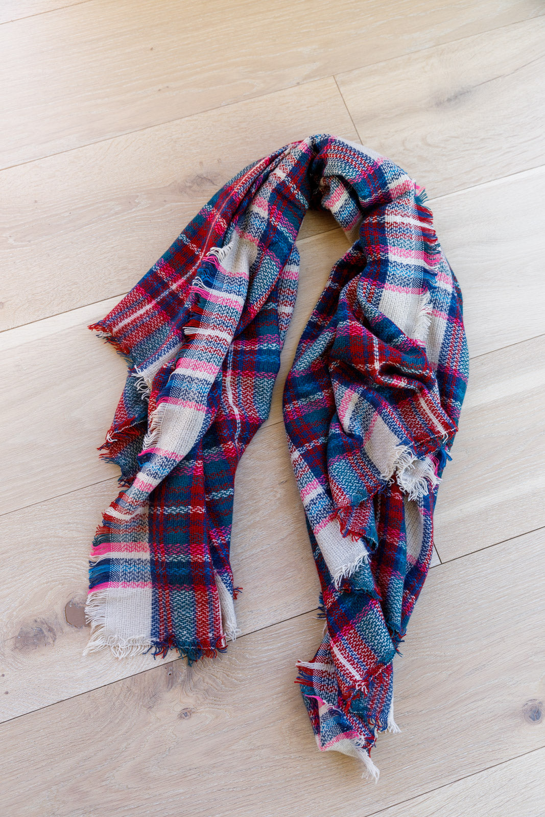 Oblong Plaid Scarf