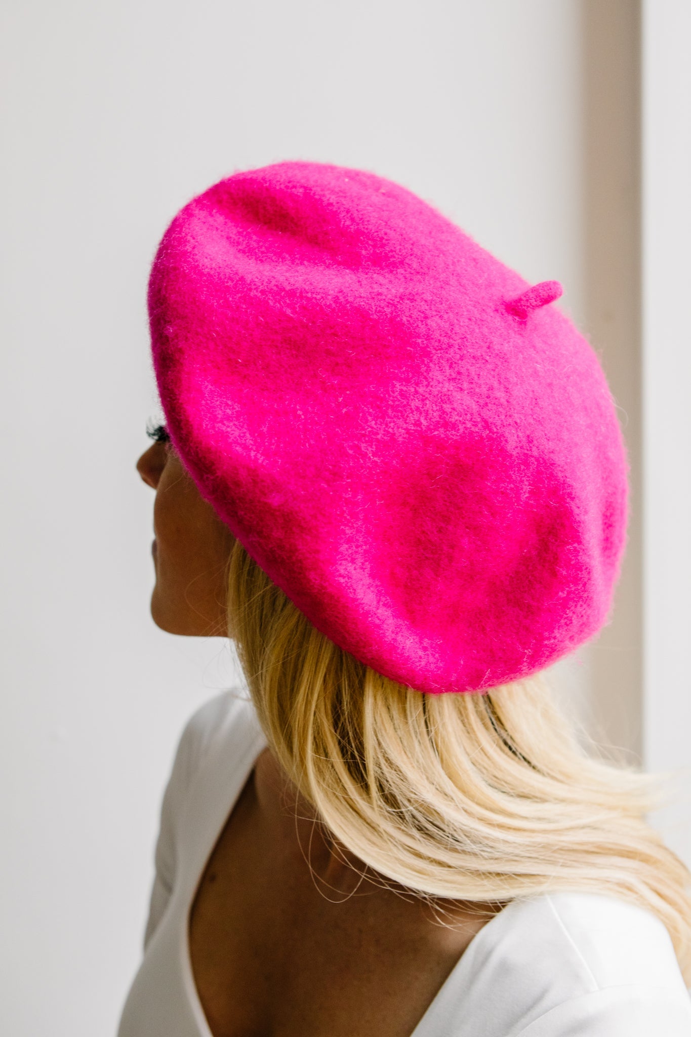 Ooh La La Beret in Hot Pink