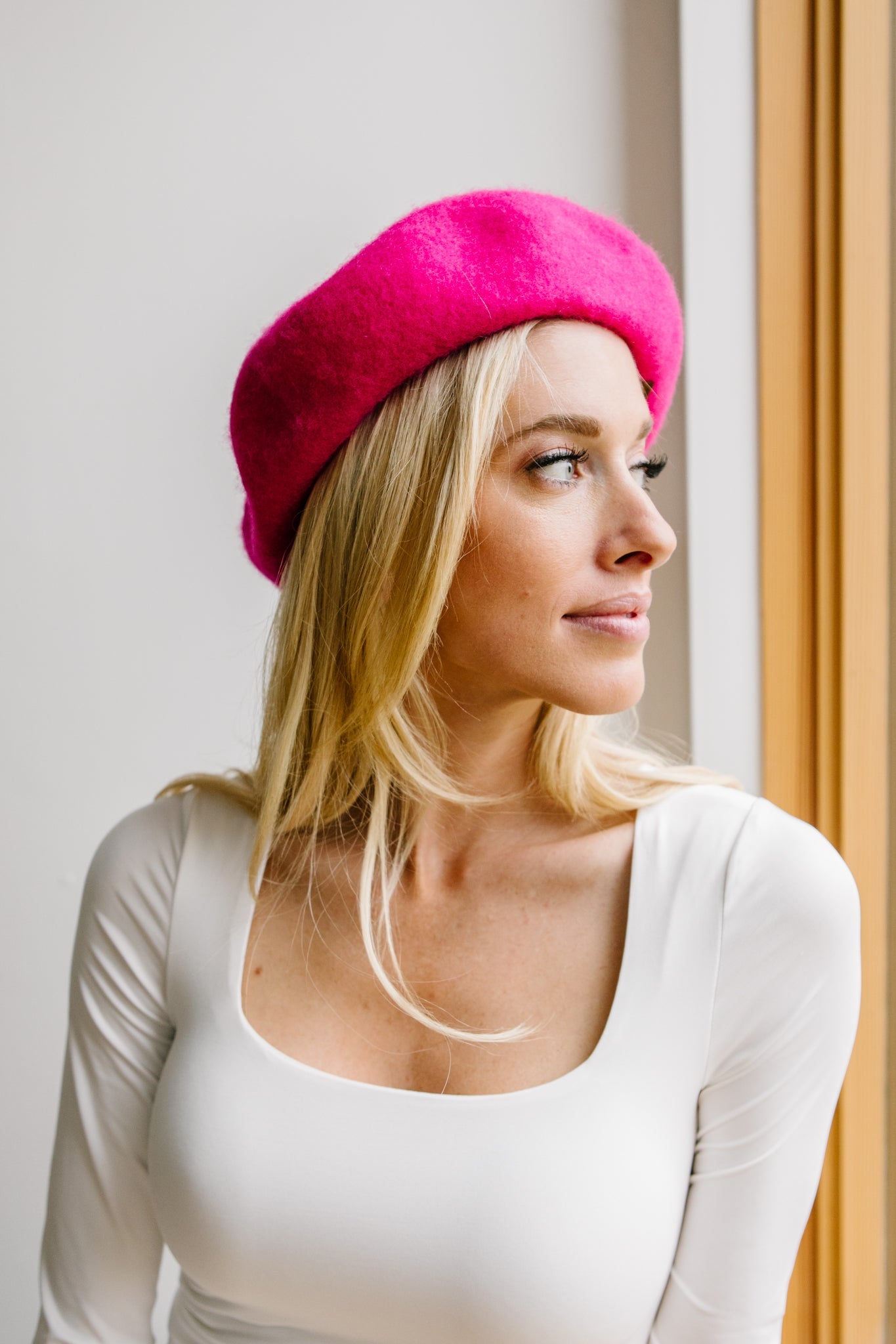 Ooh La La Beret in Hot Pink