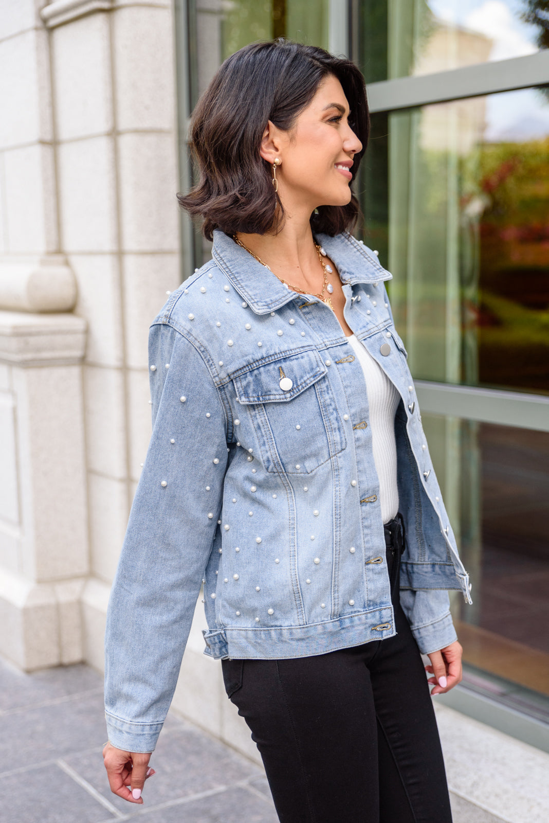 Pearl Baby Jean Jacket