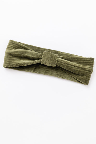 Perfect Plush Corduroy Headband In Olive