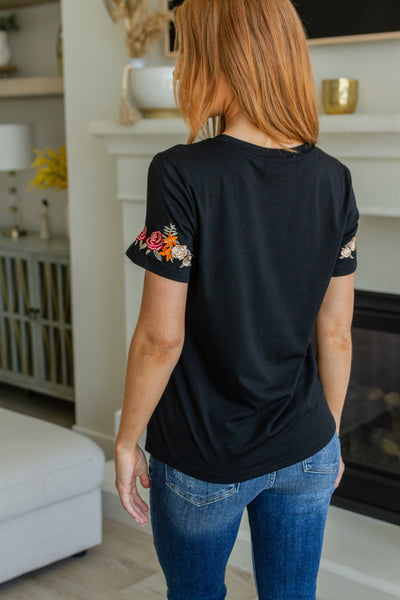 Roses On My Sleeves Embroidered Top