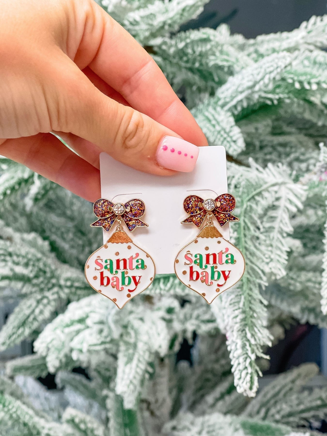 PREORDER: Santa Baby Dangle Earrings