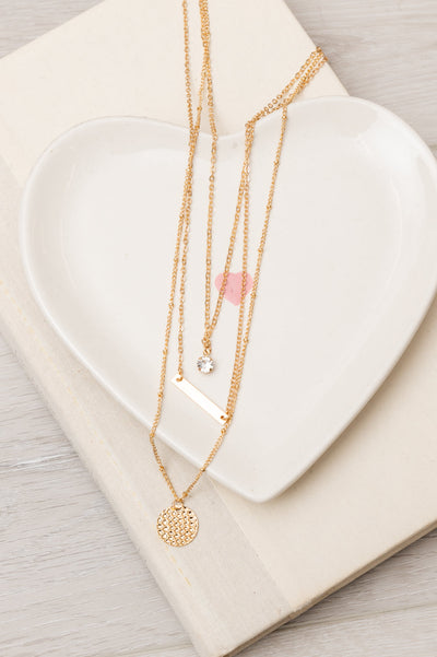 See You Soon Layered Necklace In Gold