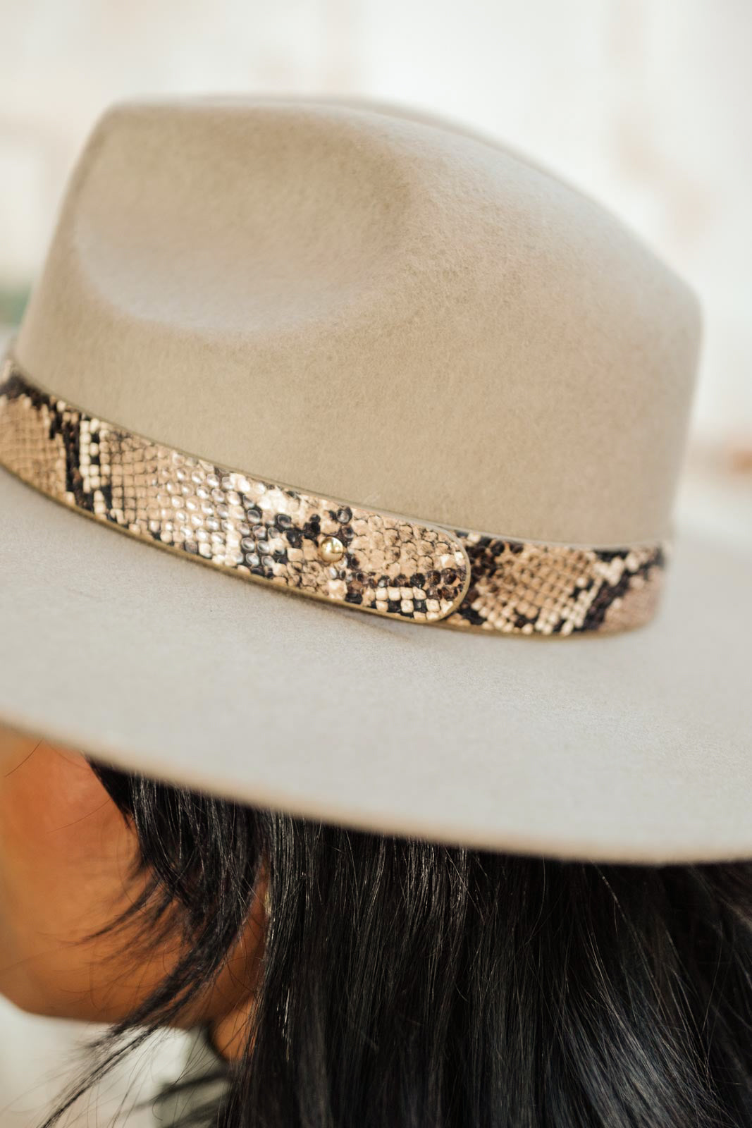 Panama Snakeskin Detail Hat