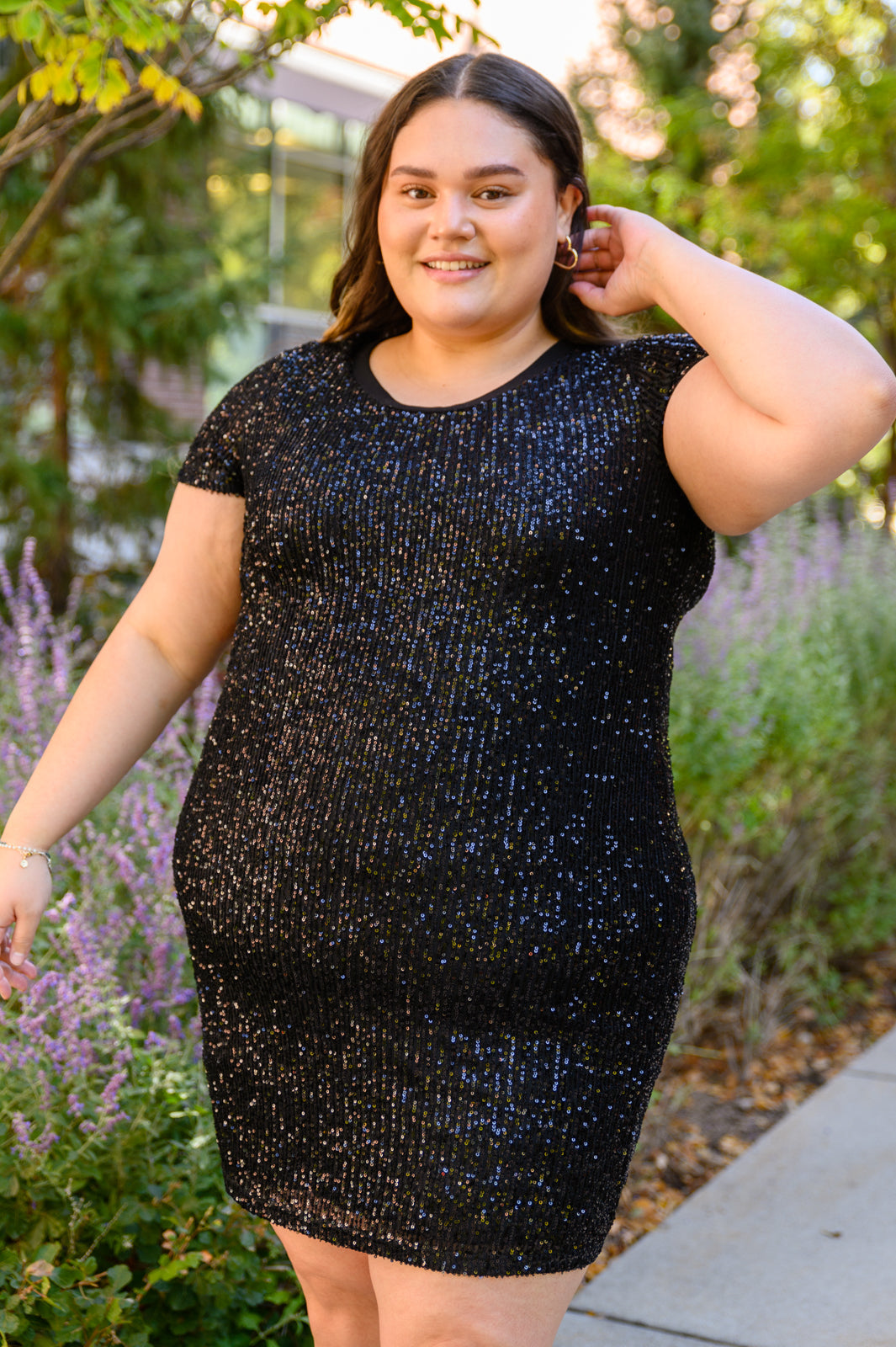 Sparkle The Night Away Sequin Dress In Black