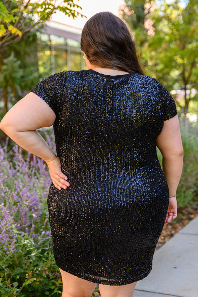 Sparkle The Night Away Sequin Dress In Black